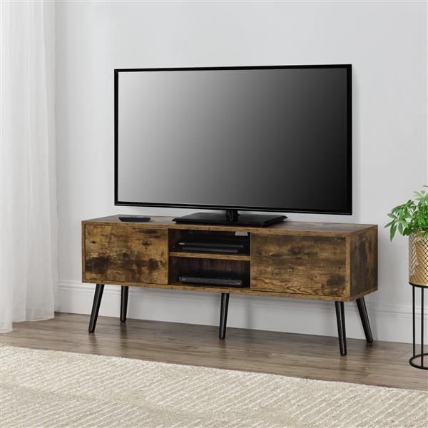 Grote foto tv meubel eskilstuna 120x29 5x46 5 cm houtkleurig donker huis en inrichting overige
