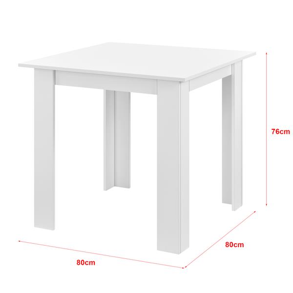 Grote foto eettafel algermissen vierkant 80x80x76 cm wit huis en inrichting eettafels