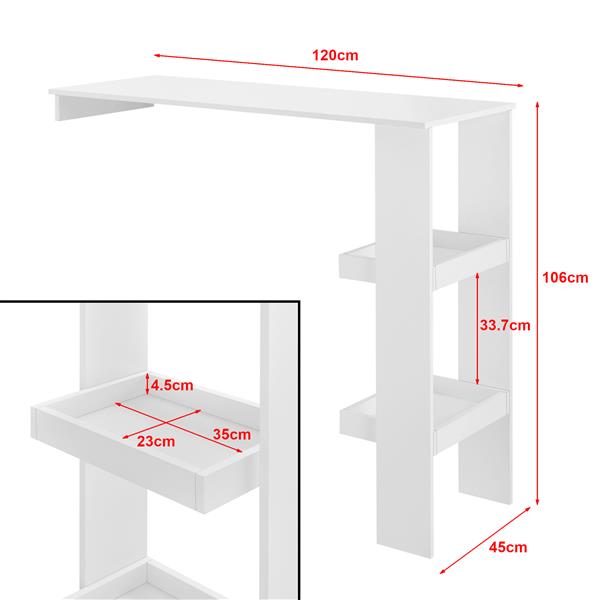 Grote foto bartafel solvesborg wandmontage 120x45x106 cm wit huis en inrichting eettafels