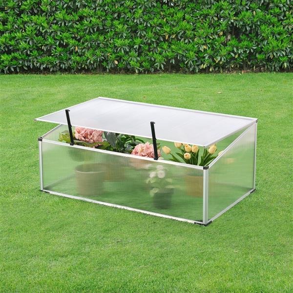 Grote foto kweekkas tuinkas mini 100x60x30 40 cm polycarbonaat tuin en terras tuingereedschap