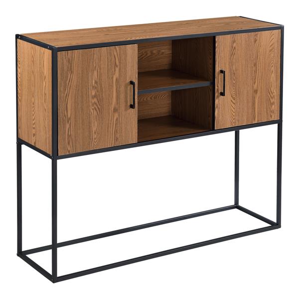 Grote foto commode motala 90x108 5x30 cm houtkleurig en zwart huis en inrichting overige