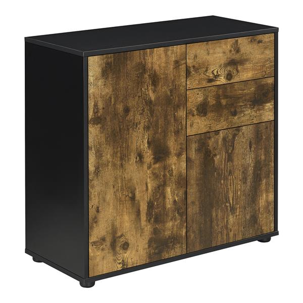 Grote foto commode paarl druk en open 74x79x36 cm zwart en hout donker huis en inrichting overige