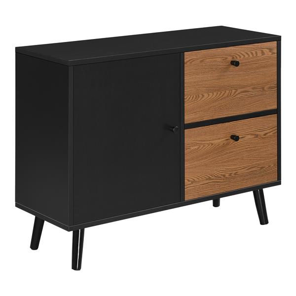 Grote foto commode gislaved 62 5x80x30 cm zwart en houtkleurig huis en inrichting overige