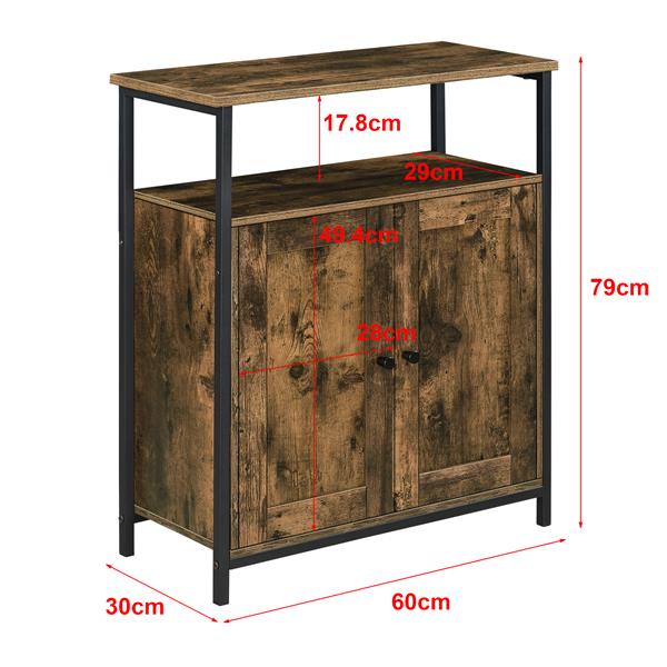 Grote foto commode aremark 79x60x30 cm zwart en houtkleurig huis en inrichting overige