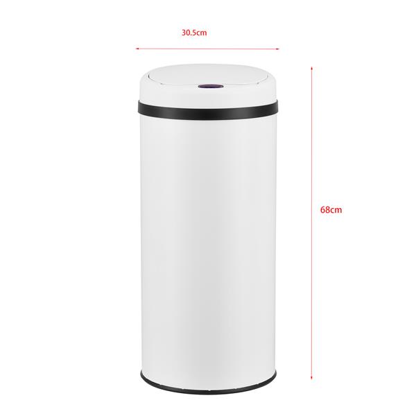 Grote foto prullenbak met sensor 68x 30 5 cm 42 liter wit huis en inrichting keukenbenodigdheden