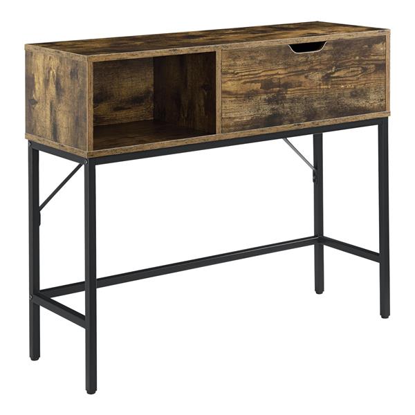 Grote foto en.casa console tafel tranemo sidetable zwart en houtkleurig huis en inrichting eettafels