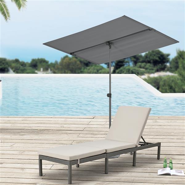 Grote foto pro.tec parasol 360 carsoli 120 200x180x130 cm grijs tuin en terras overige tuin en terras