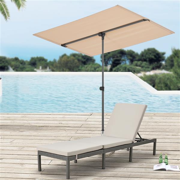 Grote foto pro.tec parasol 360 carsoli 120 200x180x130 cm zandkleurig tuin en terras overige tuin en terras