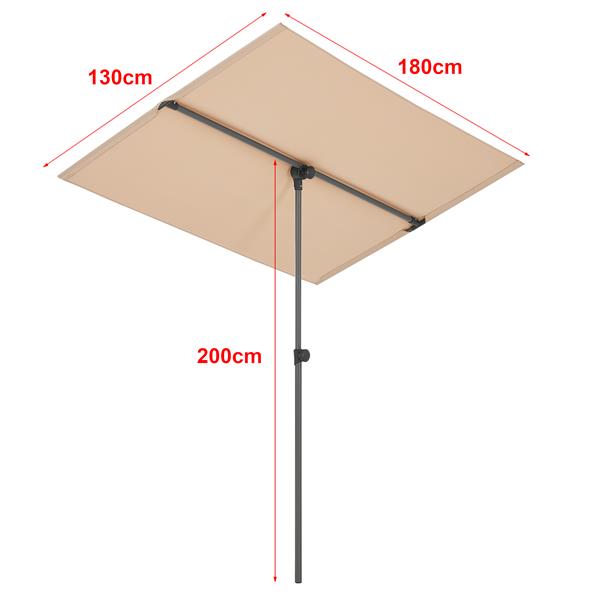 Grote foto pro.tec parasol 360 carsoli 120 200x180x130 cm zandkleurig tuin en terras overige tuin en terras