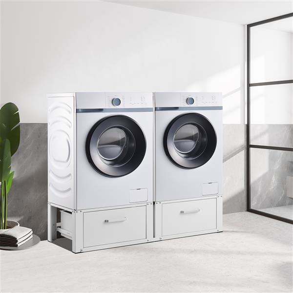 Grote foto en.casa wasmachine sokkel dubbel heyen verhoger met lades doe het zelf en verbouw gereedschappen en machines