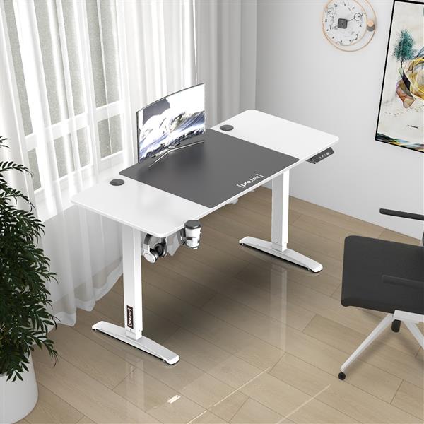Grote foto pro.tec bureau salinas zit sta elektrisch verstelbaar wit en zwart huis en inrichting stoelen