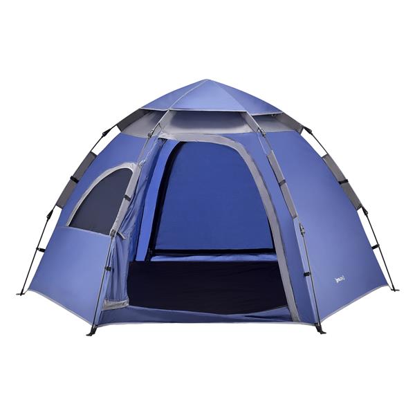 Grote foto pro.tec tent nybro automatisch 240x205x140 cm blauw caravans en kamperen caravan accessoires