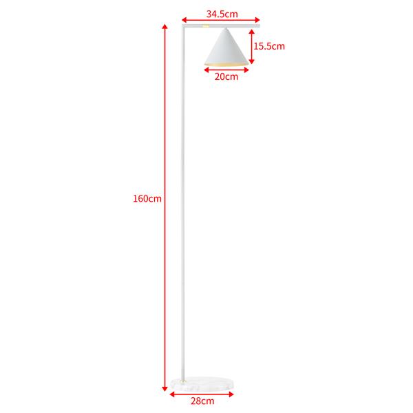 Grote foto lux.pro vloerlamp staande lamp leicester 160 cm metaal marmer wit huis en inrichting overige