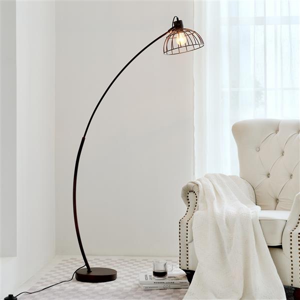 Grote foto lux.pro vloerlamp staande lamp portsmouth metaal 160 cm roestbruin huis en inrichting overige