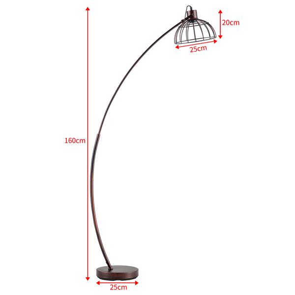 Grote foto lux.pro vloerlamp staande lamp portsmouth metaal 160 cm roestbruin huis en inrichting overige