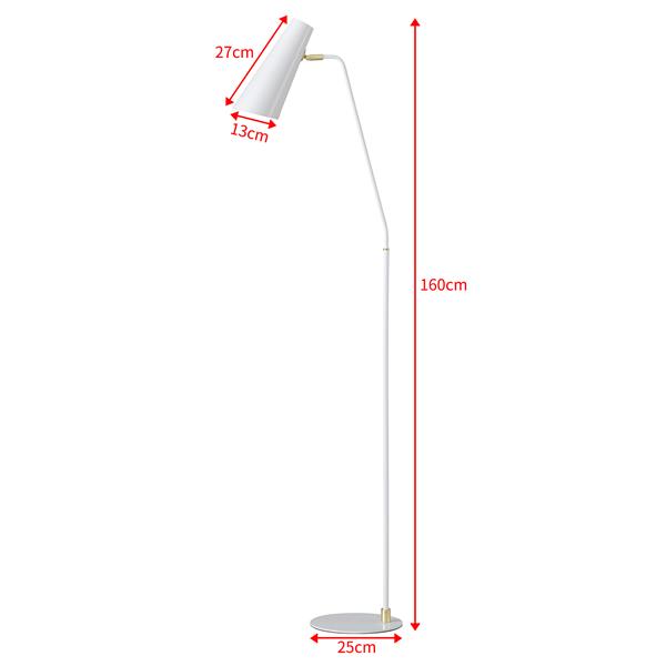 Grote foto lux.pro vloerlamp staande lamp norwich metaal e27 160 cm wit huis en inrichting overige
