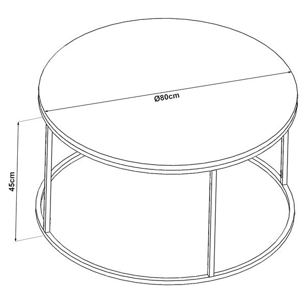 Grote foto en.casa salontafel kolari 45x80 cm gehard glas zwart en transparant huis en inrichting eettafels