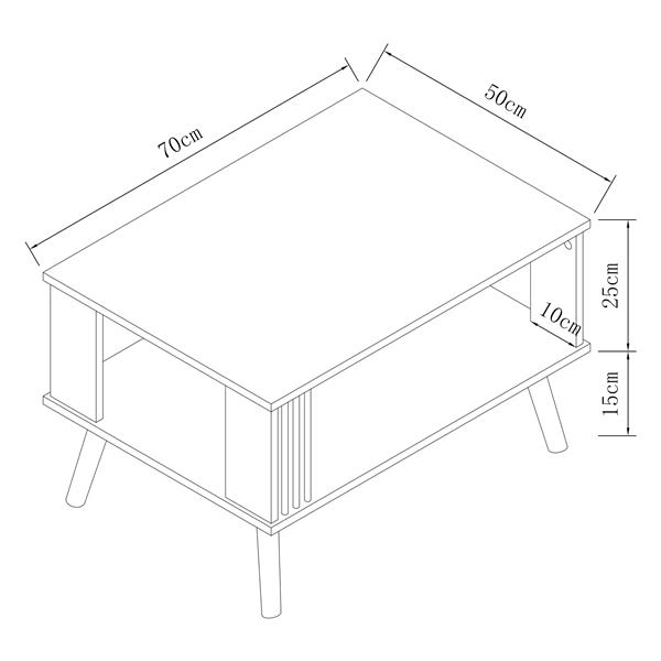 Grote foto en.casa salontafel rhus 40x70x50 cm eiken huis en inrichting eettafels