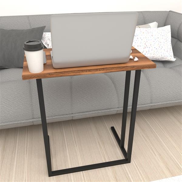 Grote foto en.casa bureau h gsby laptoptafel 65 5x60x35 5 cm walnootkleurig en zwart huis en inrichting stoelen