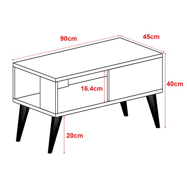 Grote foto en.casa salontafel ludvika 40x90x45 cm wit huis en inrichting eettafels