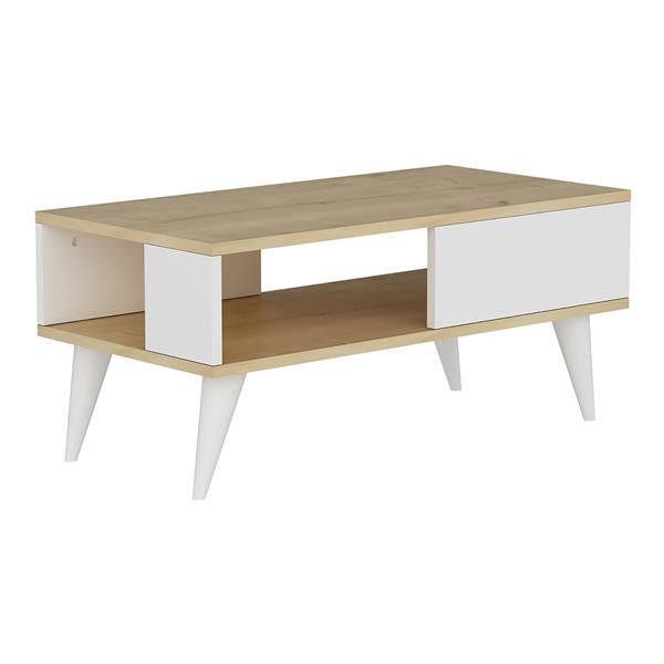 Grote foto en.casa salontafel ludvika 40x90x45 cm eiken en wit huis en inrichting eettafels
