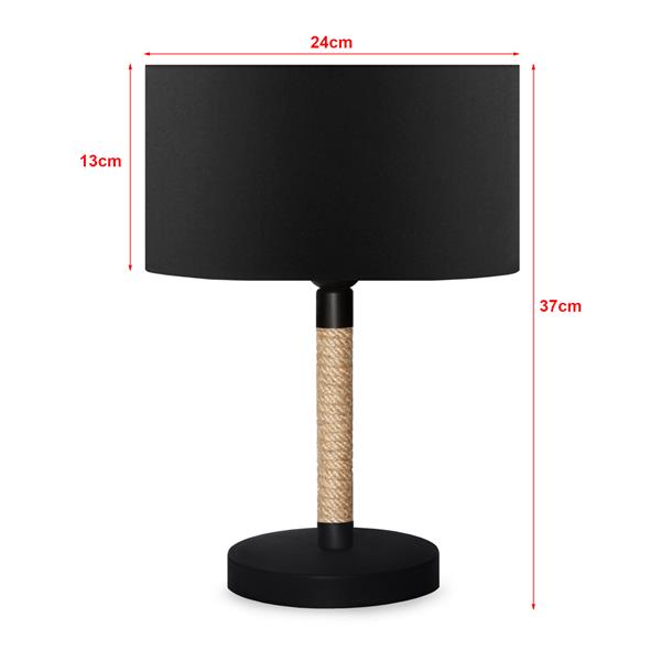 Grote foto lux.pro tafellamp rayleigh bureaulamp 37 cm e27 zwart huis en inrichting tafellampen