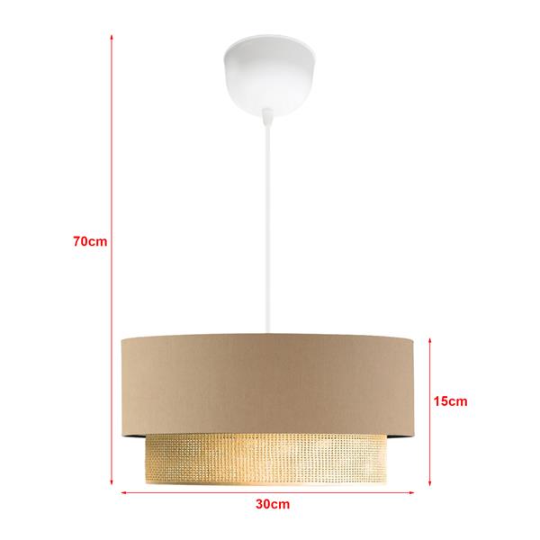 Grote foto lux.pro design hanglamp loughborough e27 wit beige en geel huis en inrichting overige