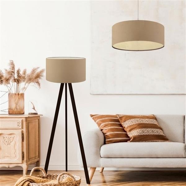 Grote foto lux.pro hanglamp en staande lamp scunthorpe wit zwart en beige huis en inrichting overige