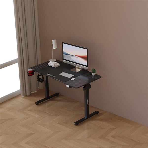 Grote foto pro.tec game bureau stryn zit sta elektrisch 120x60x72 117 cm zwart huis en inrichting stoelen