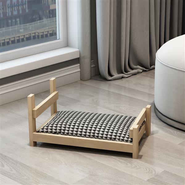 Grote foto en.casa kattenbed sunds re 50x31x25 cm houtkleurig dieren en toebehoren toebehoren