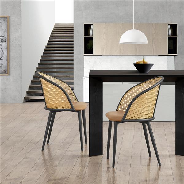 Grote foto en.casa eetkamerstoel gagnef set van 2 bruin en zwart 82x56x55 cm huis en inrichting stoelen