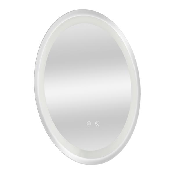 Grote foto pro.tec led spiegel rond maratea 50x3 cm zilverkleurig huis en inrichting woningdecoratie