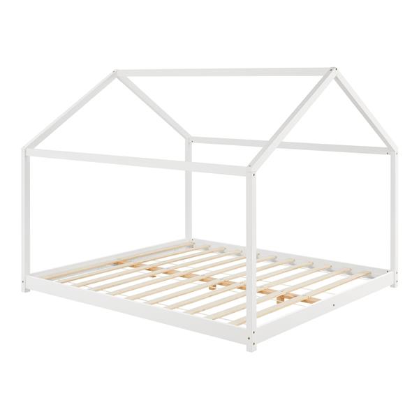 Grote foto en.casa kinderbed cerro huisbed met lattenbodem 180x200 cm wit huis en inrichting overige