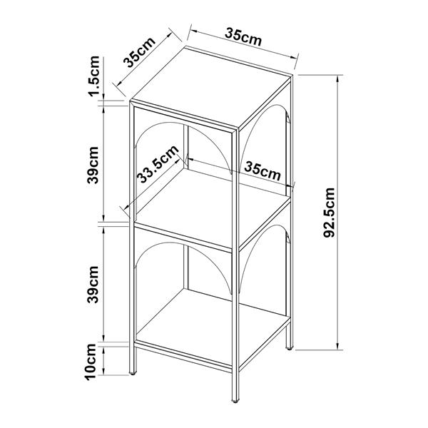 Grote foto en.casa open kast akaa met planken staal 92 5x35x35 cm wit huis en inrichting overige