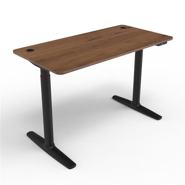 Grote foto pro.tec bureau arogno zit sta elektrisch verstelbaar 120x60 cm walnootkleurig en zwart huis en inrichting stoelen