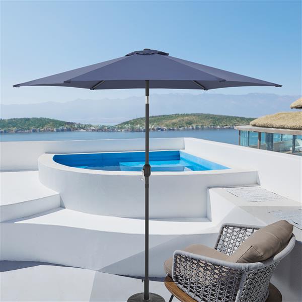 Grote foto casa.pro tuin parasol altino stokparasol 270x235 cm marineblauw tuin en terras overige tuin en terras