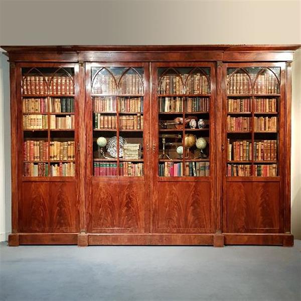 Grote foto antieke kast monumentale bibliotheekkast boekenkast 4 meter breed ca. 1820 no 258034 antiek en kunst stoelen en banken