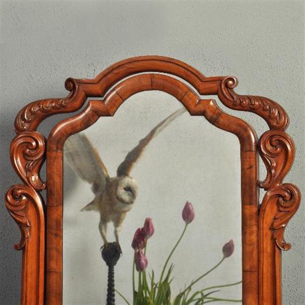 Grote foto antieke spiegels victoriaanse notenhouten toiletspiegel of kapspiegel ca. 1860 no 801415 antiek en kunst spiegels