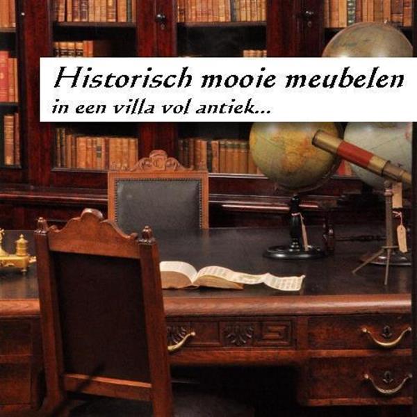 Grote foto antiek bureaus brede empire secretaire met boekenkasten zijkasten ca. 1810 in mahonie met marmer antiek en kunst overige in antiek gebruiksvoorwerpen