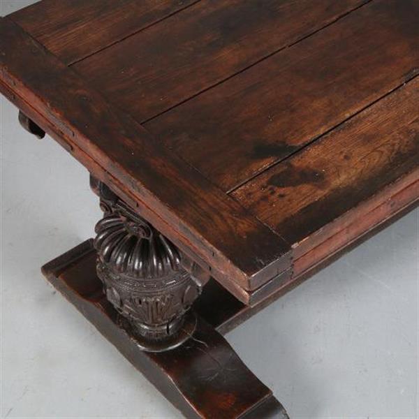 Grote foto lange tafel zeer stoere engelse pull leaf table trektafel 17e eeuw en later 3 16 lang no.611656 antiek en kunst stoelen en banken