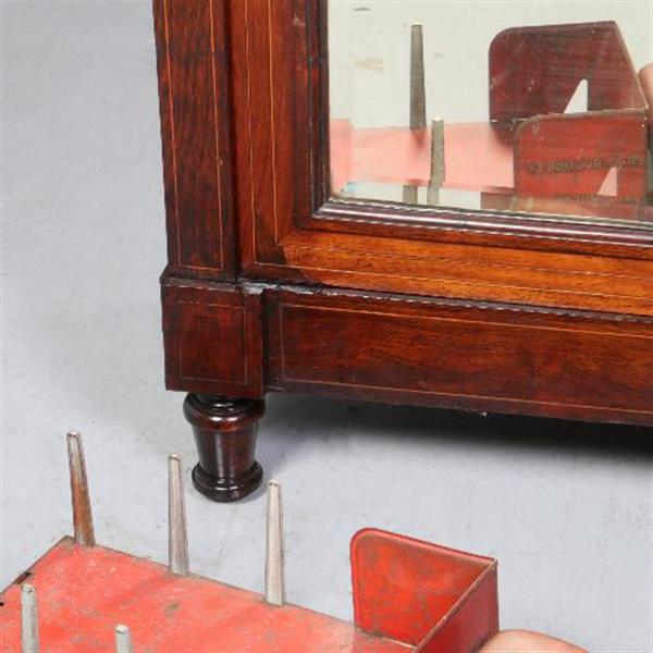 Grote foto antieke kast ingelegde palissander credenza 2 spiegeldeuren en een paneeldeur ca. 1870 no.662722 antiek en kunst spiegels