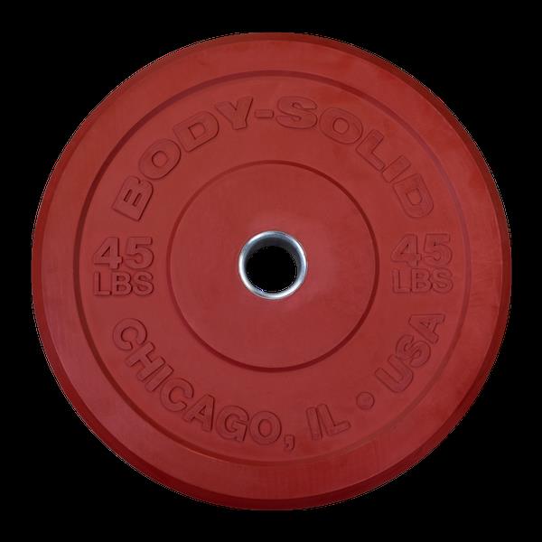 Grote foto body solid chicago extreme gekleurde olympische bumperplates 15 kg geel sport en fitness fitness