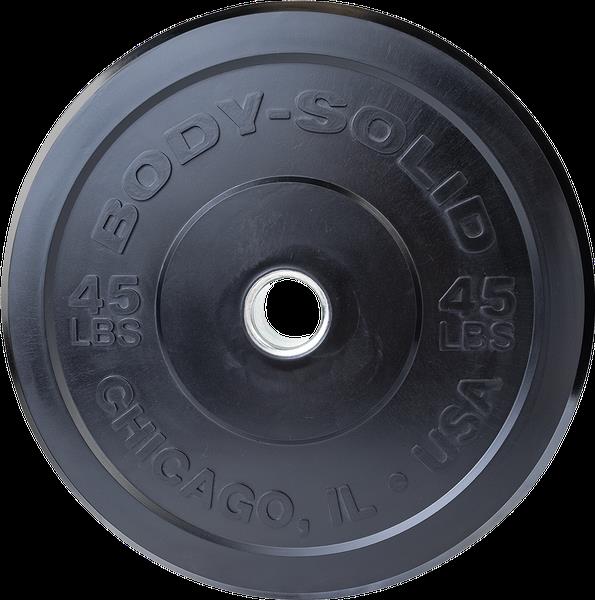 Grote foto body solid chicago extreme zwarte olympische bumperplates 25 kg sport en fitness fitness