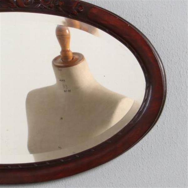 Grote foto antieke spiegel art crafts spiegel engeland ca. 1900 klein dwars ovaal no.771852 antiek en kunst spiegels