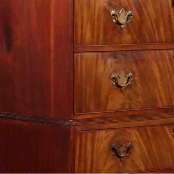 Grote foto antieke ladenkasten chest on chest tallboy ca. 1790 in mahonie met geheim compartiment no.8203 antiek en kunst stoelen en banken