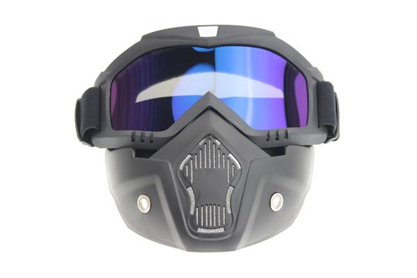 Grote foto black goggle mask multi kleur lens helm masker motoren kleding