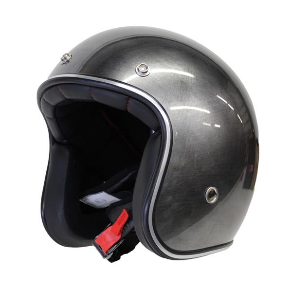 Grote foto redbike rb 759 retro jethelm scratched donkergrijs motoren kleding