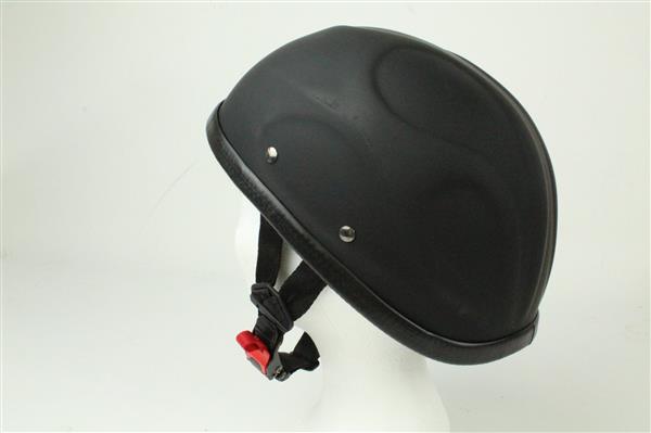 Grote foto flame cap helm mat zwart outlet motoren kleding