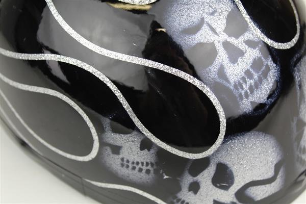 Grote foto skull glitter pothelm outlet motoren kleding