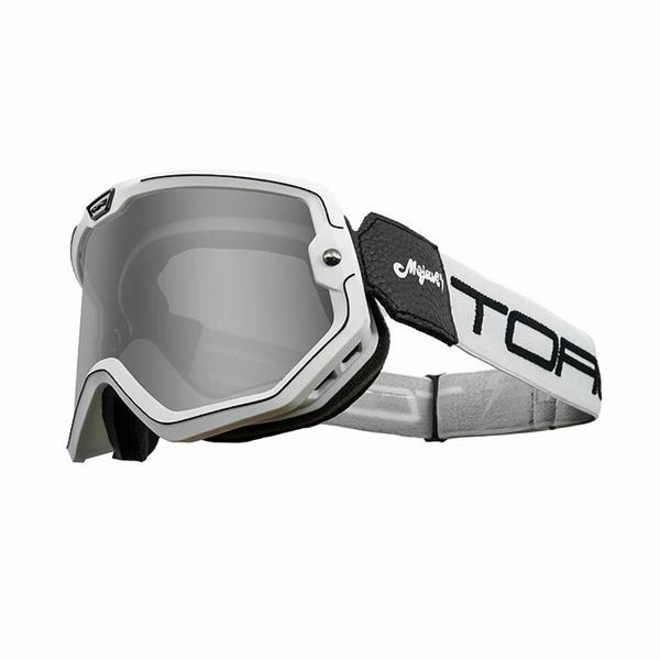 Grote foto torc black white mojave classic retro motorbril motoren kleding